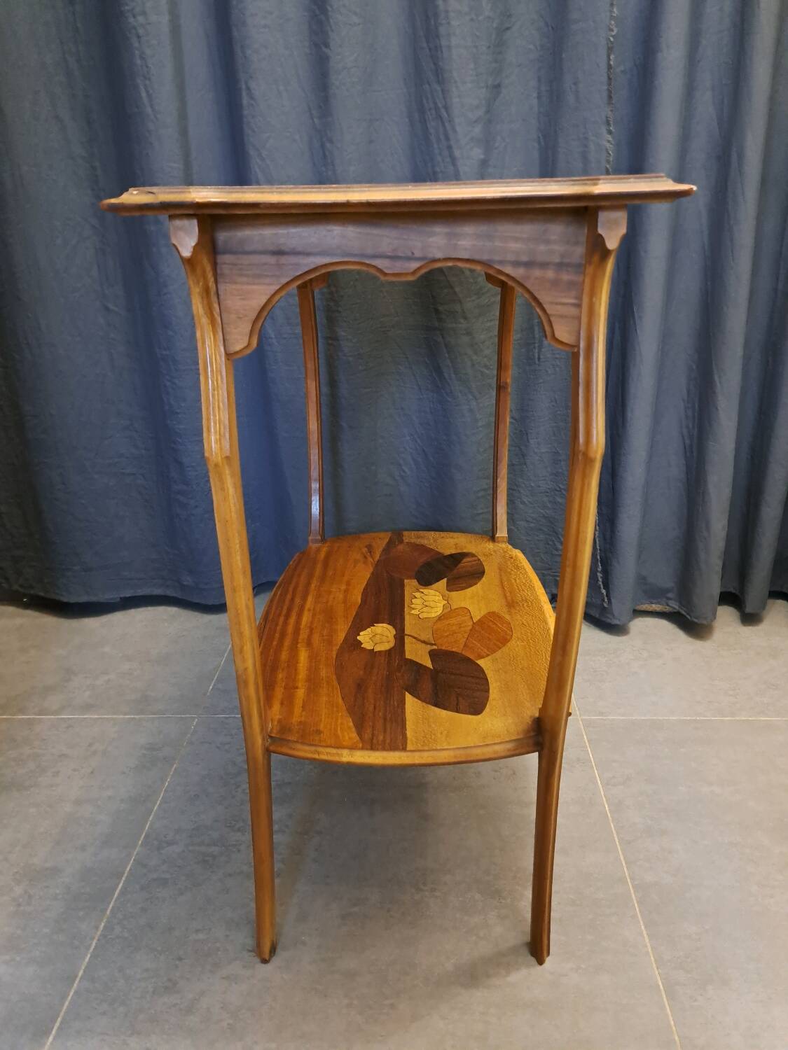 Art Nouveau coffee table with marquetry.
