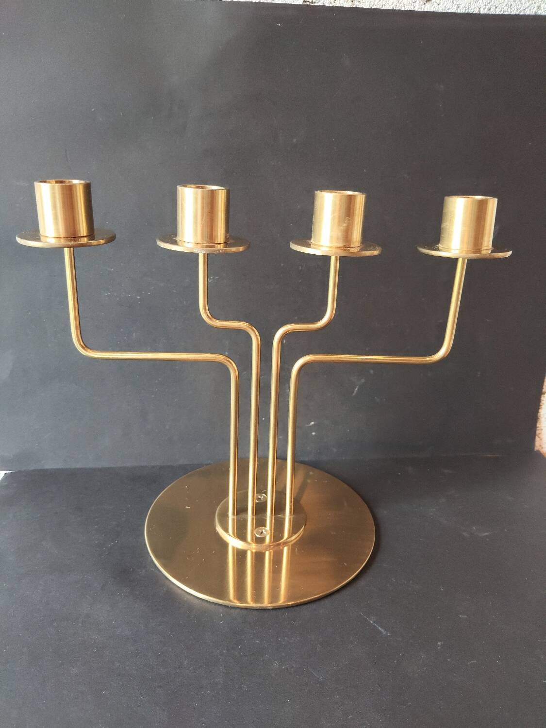 Vintage IKEA brass chandelier – 4 branches – 1990s
