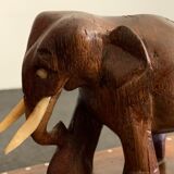 Pair of greenhouses books elephants in teak, 1970