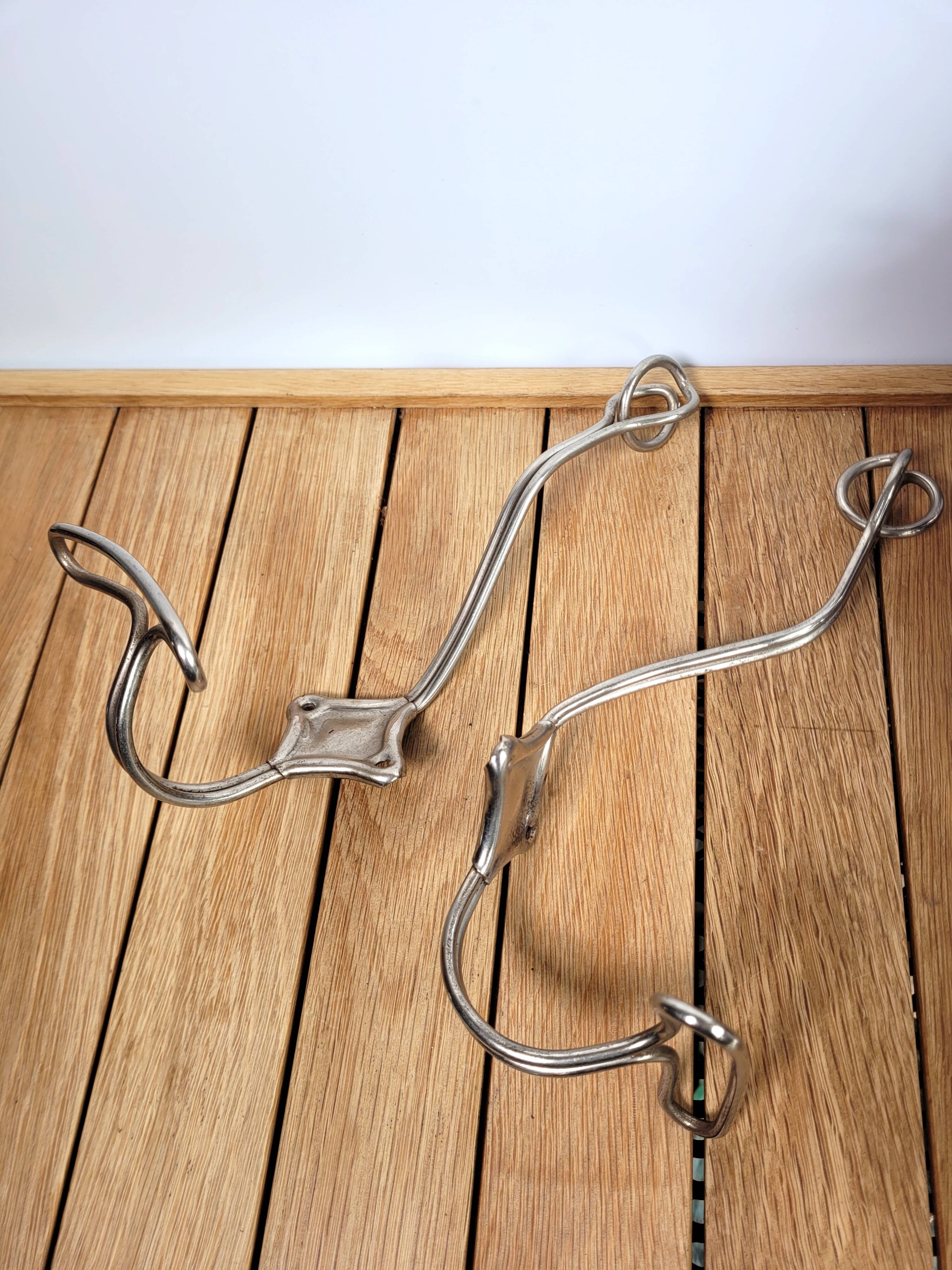 Pair of vintage wire coat hooks
