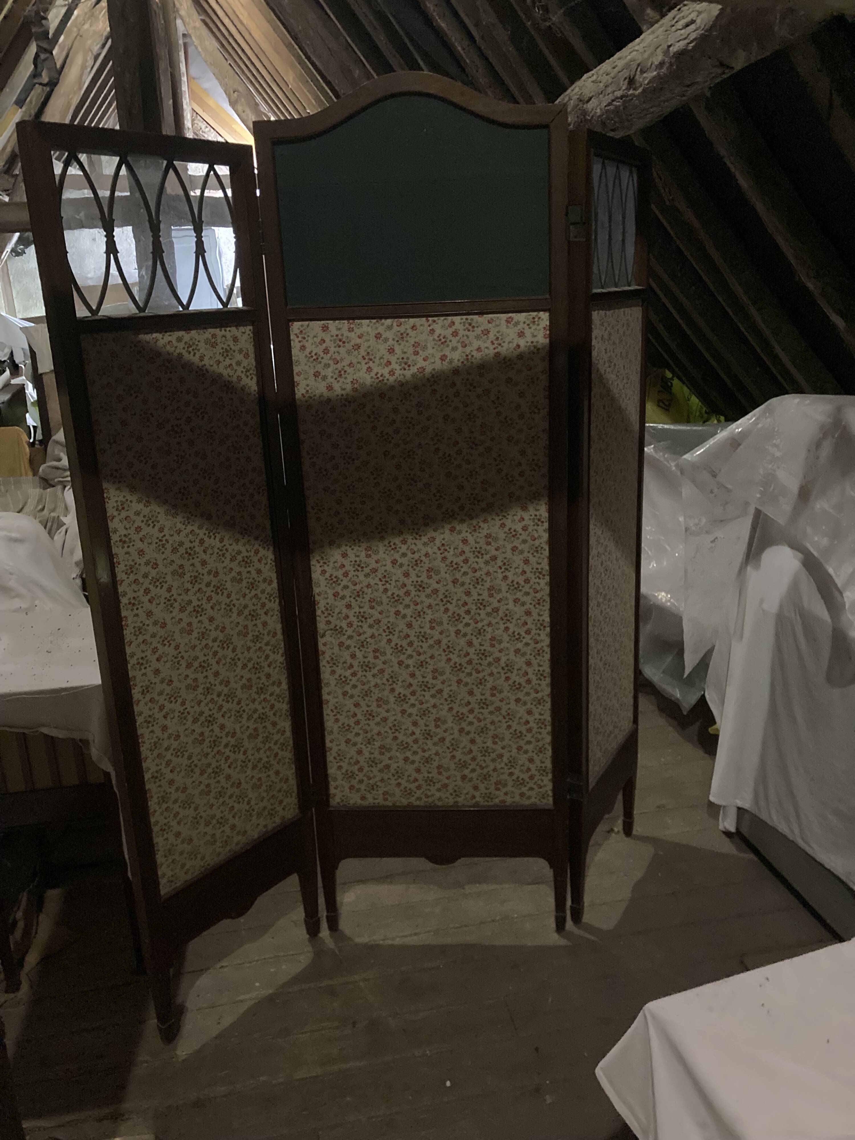 Antique screen from the 19th century.