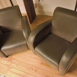 Pair of club armchairs