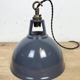 Vintage Industrial Grey Painted Pendant Lamp