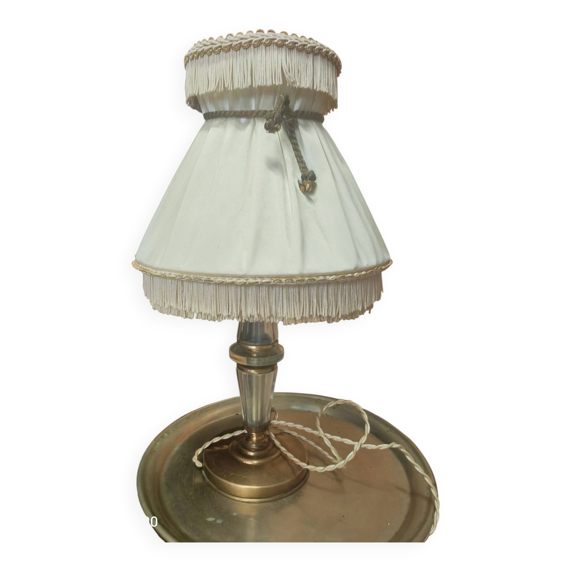 Table lamp in Hollywood Regency boudoir style from the 1950s.