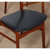 Set of 4 vintage wooden chairs in Scandinavian style, 1960.