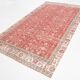 6x11 Vintage Faded Red Floral Pattern Persian Vintage Rug, 182x322 Cm
