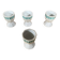 Set of 4 egg cups francoise saget white porcelain chicken decor