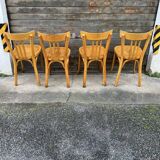 (Lot) 4 bistro chairs Baumann (light oak)