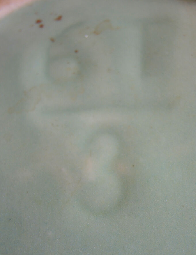 Former art deco teapot in green faïence