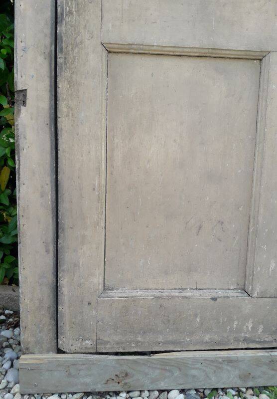 Old glazed door 211.5x105.5cm and its entrance door frame.