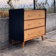 1960 compass foot chest of drawers