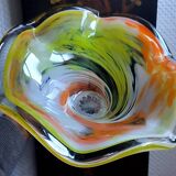 Blown glass fruit bowl