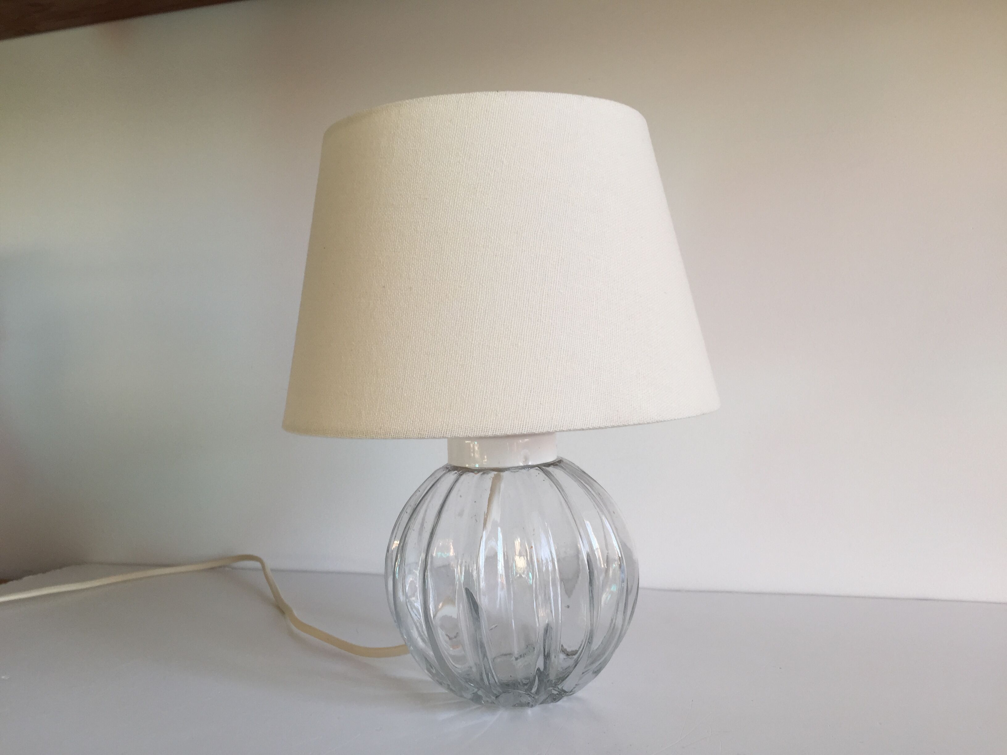 Lamp glass ball blown mathias vintage