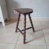 Vintage turned wooden stool