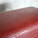 3-seater sofa and 2 rockabilly chairs in red and black skai