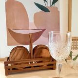 Vintage wooden coaster