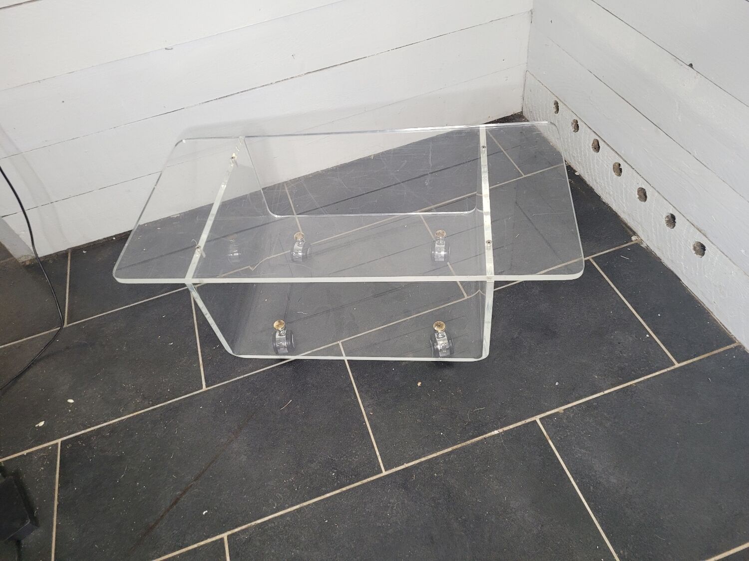 Plexiglas coffee table from the 70s