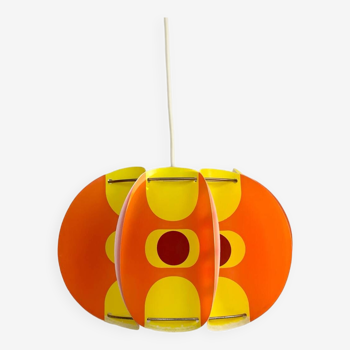 Space Age Pop Art pendant light orange