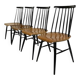 Set of 4 Fanett model slatted chairs, Tapiovaara, 1960s