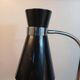 Lampe de bureau Diabolo noire et chrome 1970/80, socle rond, col flexi