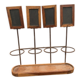 4 bottles holders with slates