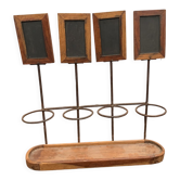 4 bottles holders with slates