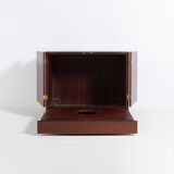 Vintage bar cabinet with brass markings