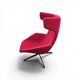 Alfredo Häberli / armchair “Take a line for a walk” / Moroso / Italy / design 2003 / red wool