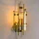 Venini Triedi cut glass wall sconce, circa 1970s, Italy