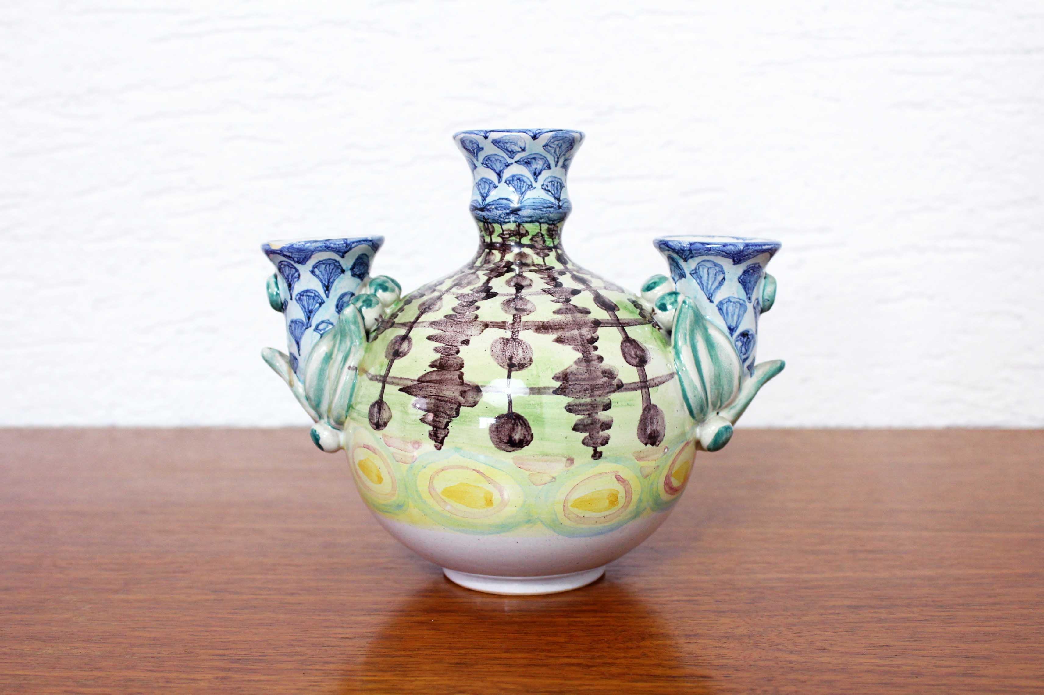 Candlestick and soliflore by Bjorn Wiinblad