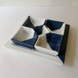 Hand-painted ceramic serving tray or aperitif platter