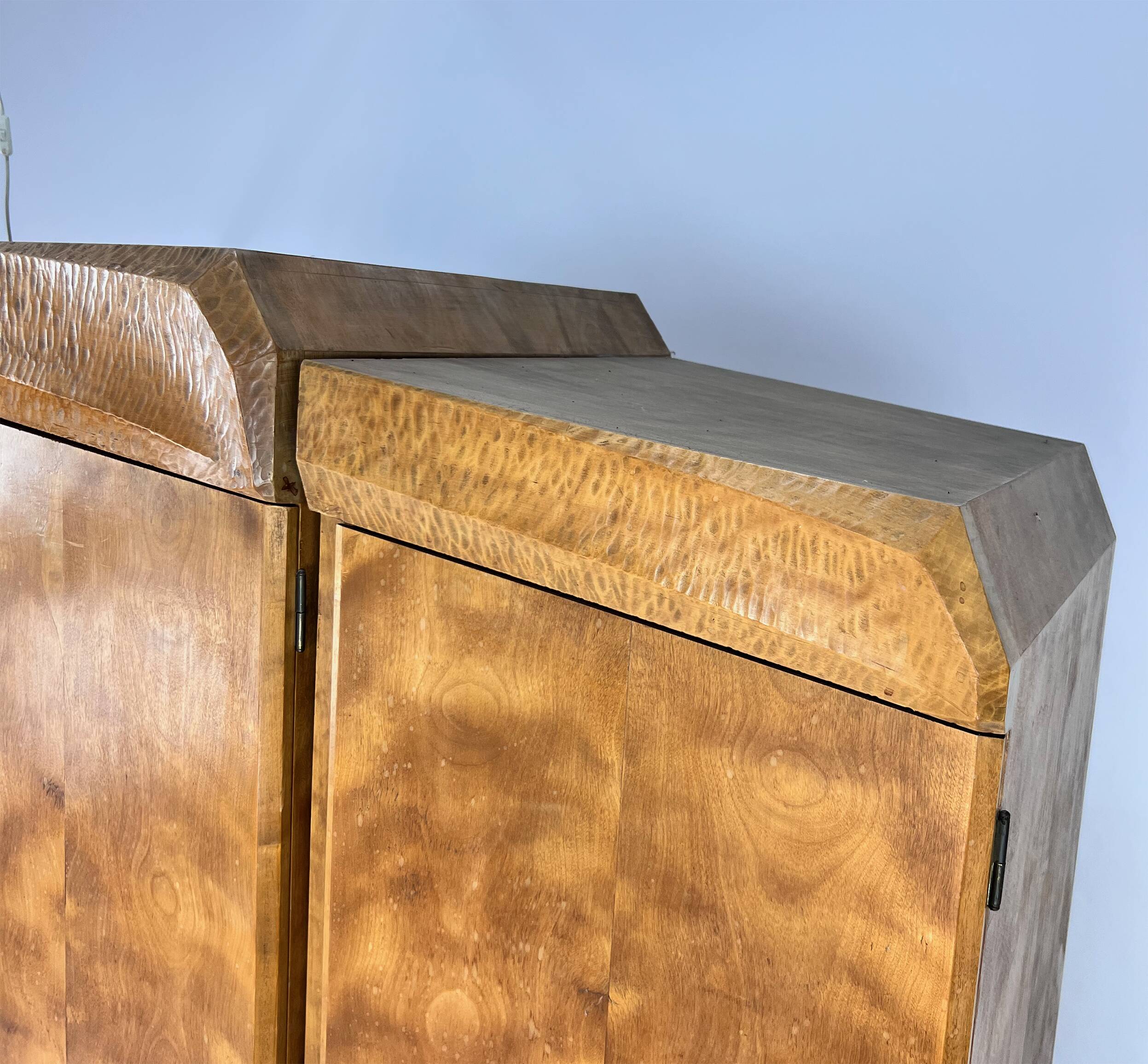 Anthroposophical Handmade Wardrobe, Netherlands, 1940s