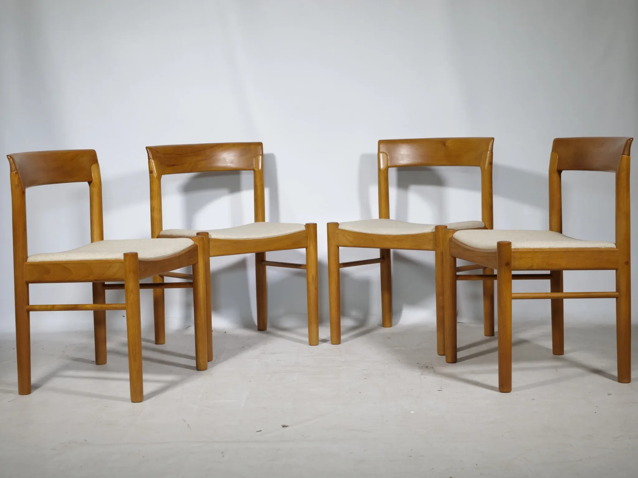 Danish Design Chairs in Teak by H.W. Klein for Bramin, Set of 4, 1960s