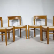 Danish Design Chairs in Teak by H.W. Klein for Bramin, Set of 4, 1960s