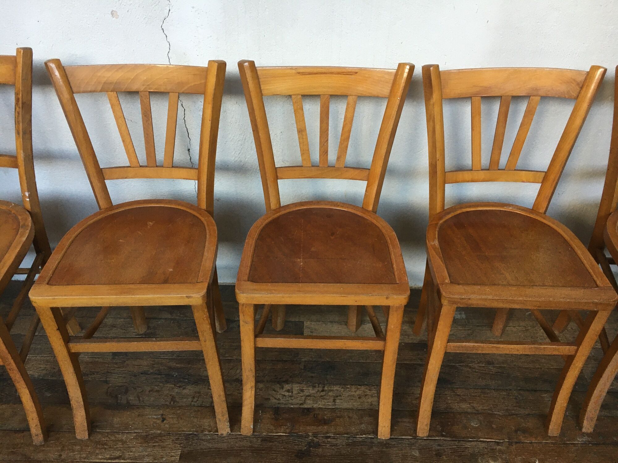Série de 6 chaises bistrot Baumann troquet brasserie parisienne