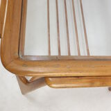 Italian walnut mid-century modern coffee table, 1950s