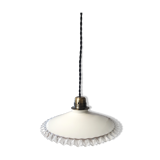 Vintage hanging lamp in white opaline
