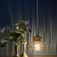 Vintage amber glass lampshade pendant light