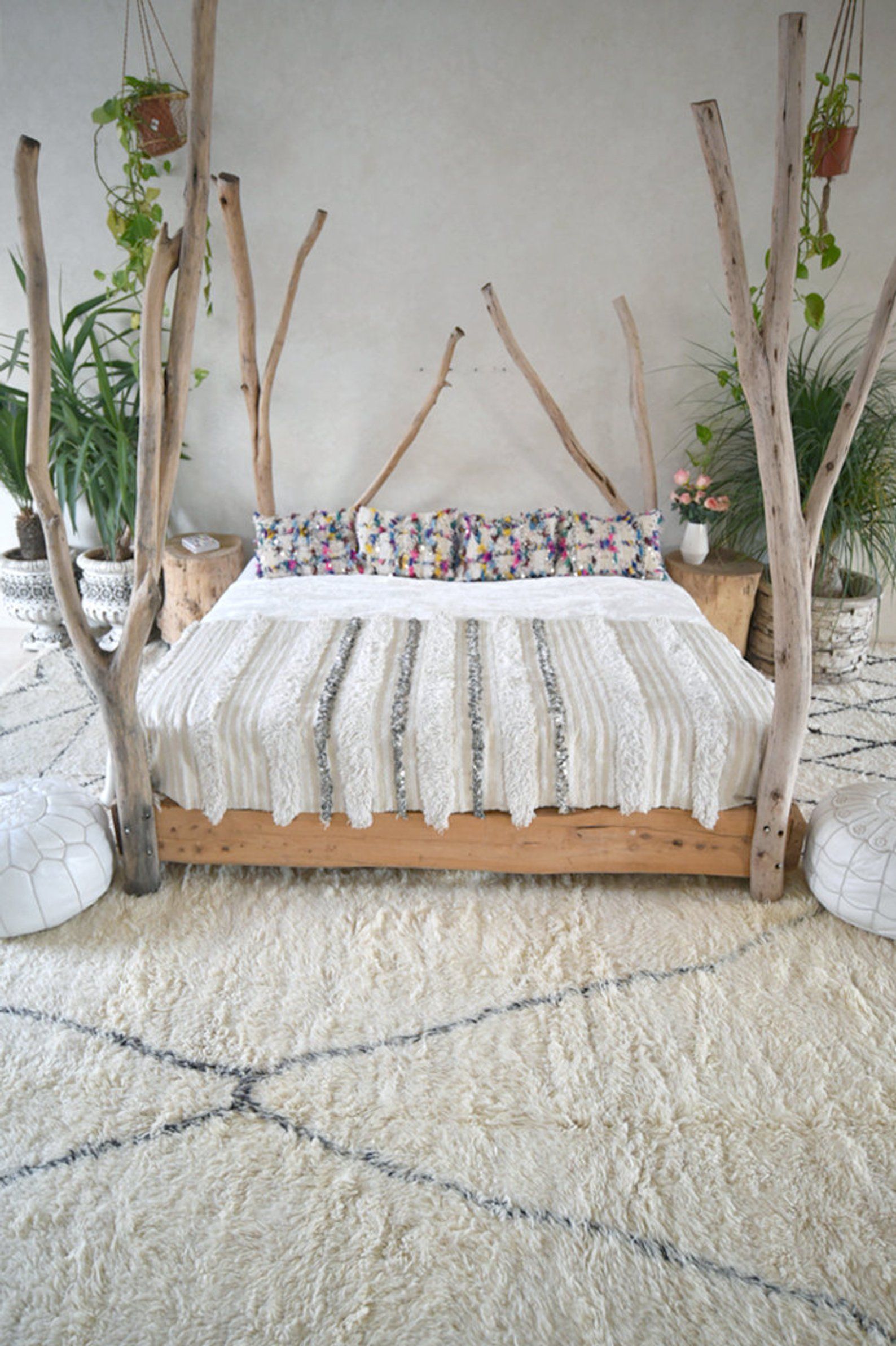 Tapis vintage marocain handira 110x205cm