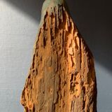 Old Virgin Mary sculpture in polychrome wood, 18th century