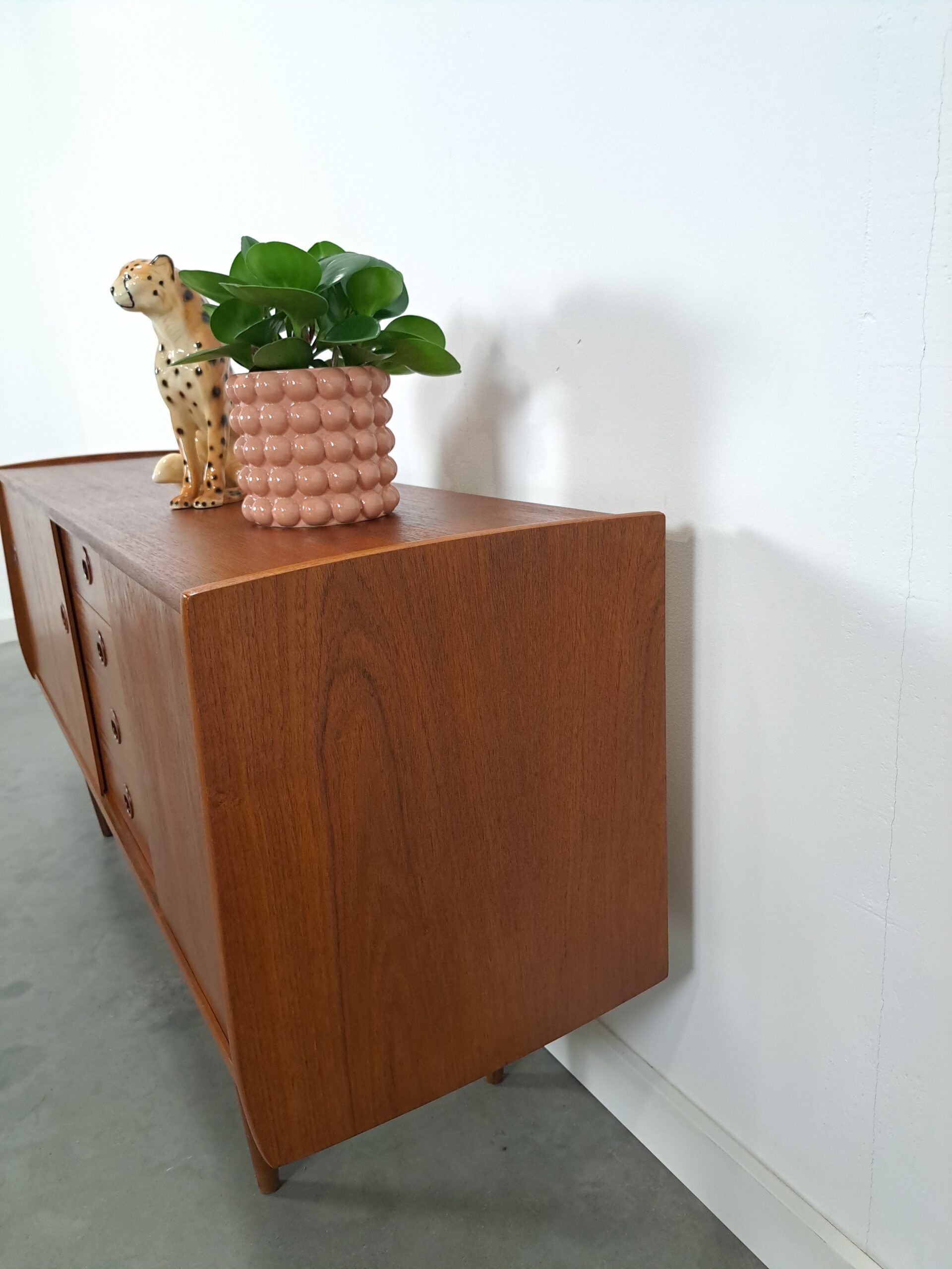 Teak veneer sideboard with drawers from Sweden