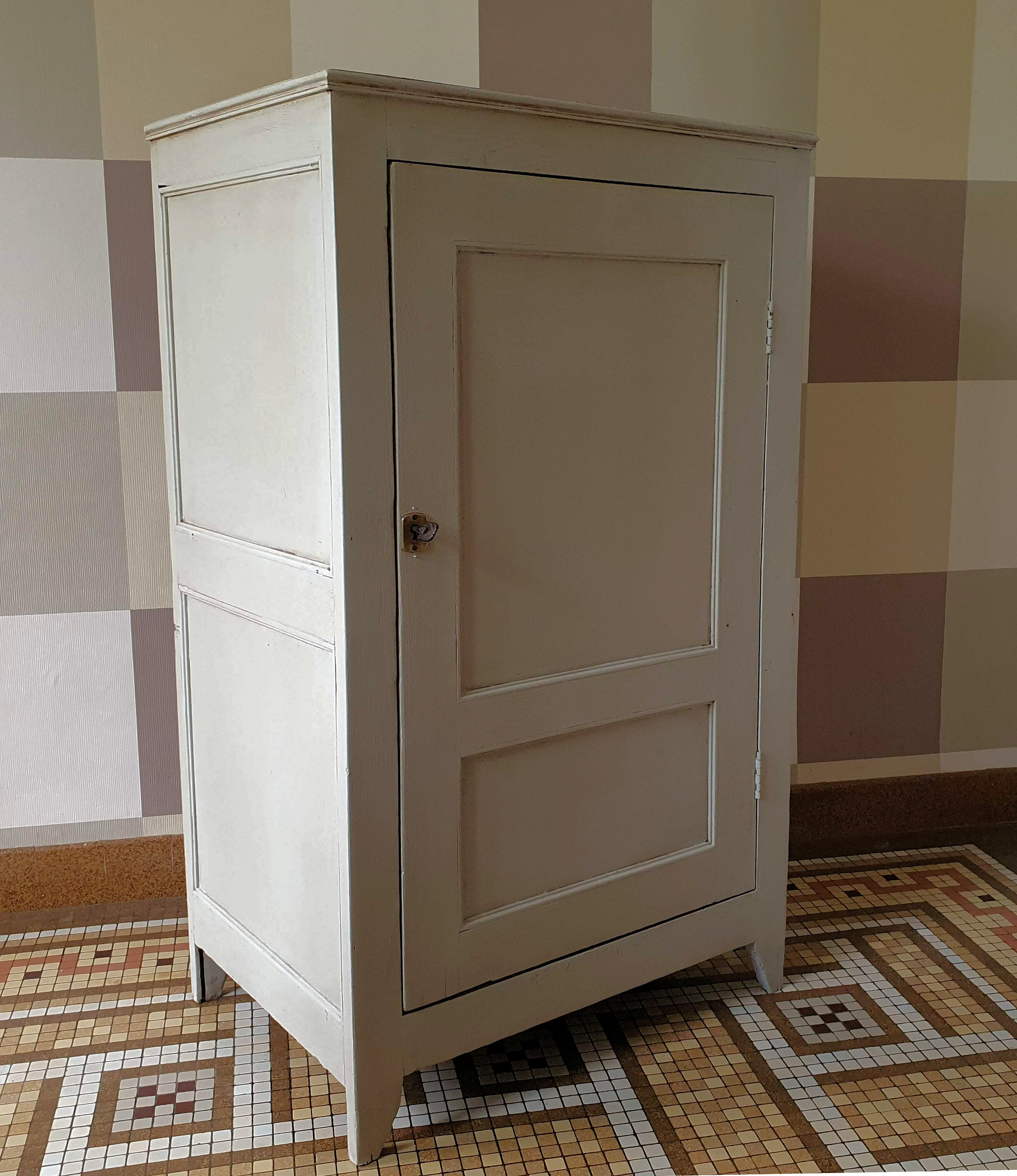 Painted wooden storage cabinet