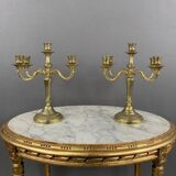 Candélabres bougeoirs en bronze xixe siècle