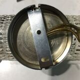 Wall lamp double lights chrome and glass 70s