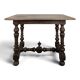Louis XIII oak table with baluster legs and H stretcher.