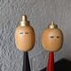 Imperial couple two kokeshis dolls circa 1970 Japan