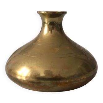 Old golden brass vase