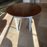 19th century round cherry table with flaps