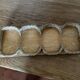 Vintage wicker and wood serving tray