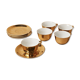 Lot 5 cups coffee porcelain gilded 1970 1980